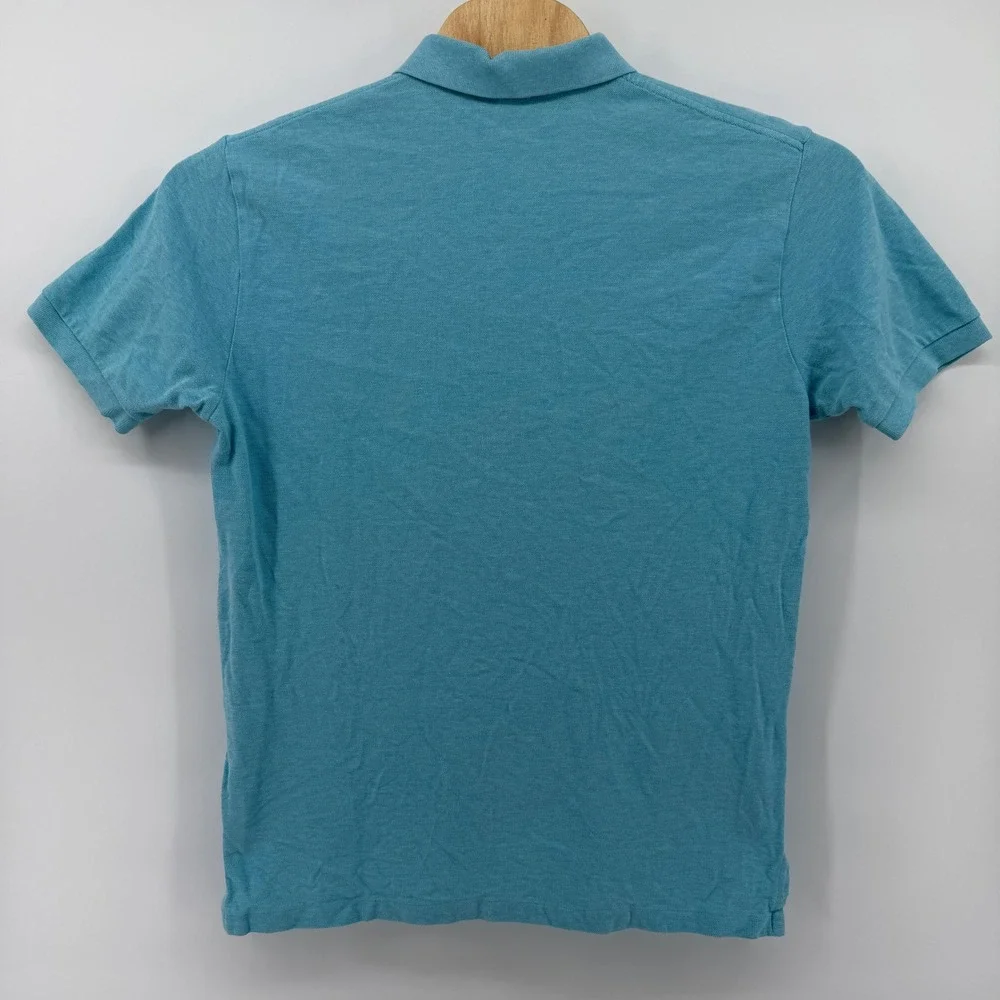 Polo Ralph Lauren Polo Shirt Mens L Blue Yellow‎ Pony Logo Short Sleeve Pique